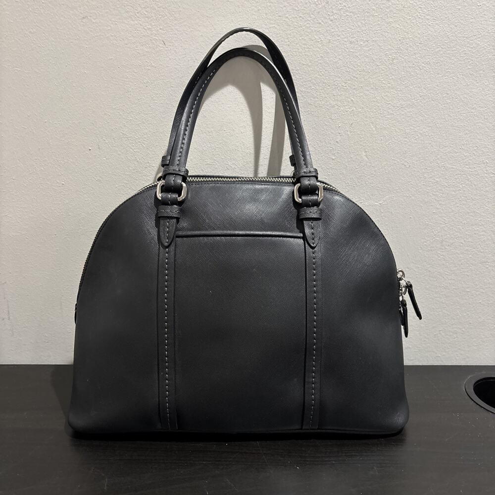 Vintage Coach Peyton Cora Domed Satchel Black F25671 **NO STRAP - Picture 3 of 13